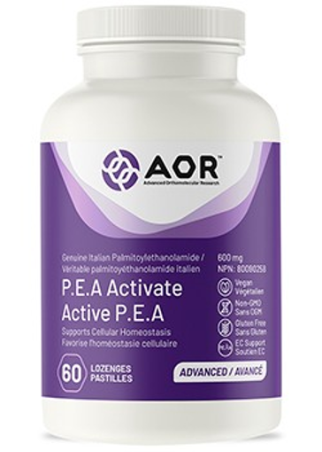 Picture of AOR P.E.A ACTIVATE  PALMITOYLETHANOLAMIDE - LOZENGES 600MG 60S